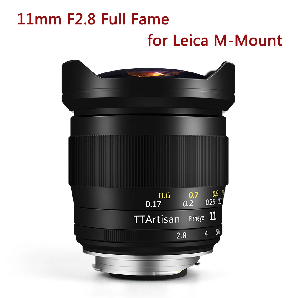 TTArtisan объектив камеры 11 мм F2.8 для Leica M-mount Full Fame Рыбий глаз объектив Leica M Mount M240 M3 M6 M7 M8 M9 M9p M10 объектив камеры