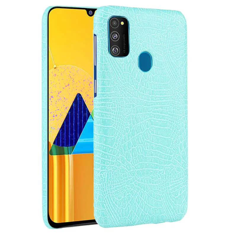 Для samsung Galaxy M30s PU чехол M30 S кожаный чехол из крокодиловой кожи PC жесткий чехол для samsung M30s чехол 6," Телефон Чехол - Цвет: light green