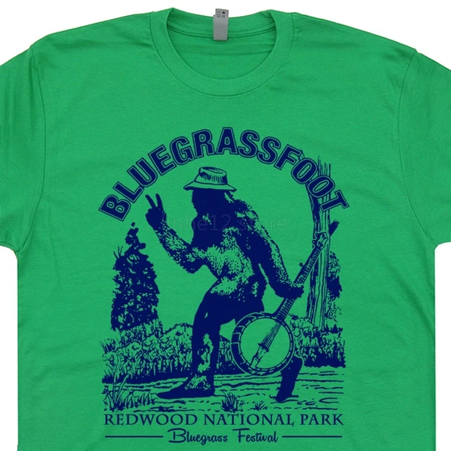 Футболка Bluegrassfoot Bluegrass футболка Bigfoot Banjo Винтажная с ремешком 2019 новая уличная