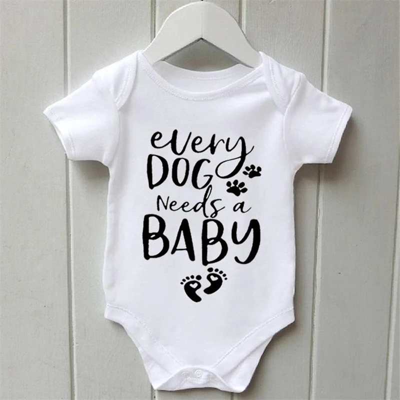 0-24 Months Newborn Baby Girls Boys Romper Tops Short Sleeve Bodysuit Letter Print Summer Outfits Clothes 