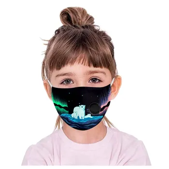 

Children Kids Print Cloth Face Shield Windproof Face Mask Reusable Face Shield Breathable Mouth Mask Washable mondmaskers
