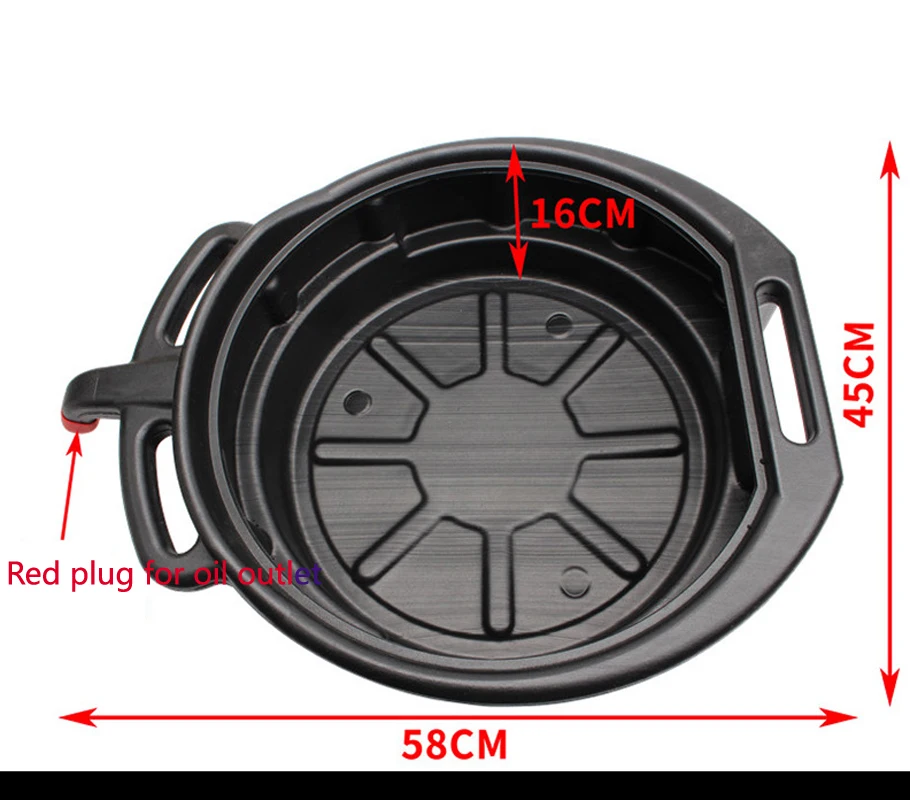 15L Oil Drain Pan Waste Engine Oil Collector Tank with Handle Gearbox Drip Tray for Car Repair Fuel Fluid Change Garage Tool oil drain pan