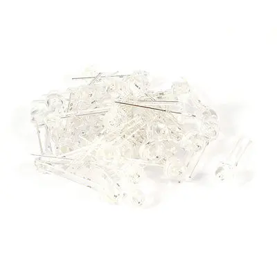50 Pcs 5mm Diameter Clear Head Red LED Lamp Light Emitting Diode DC 2.5-3.0V | Обустройство дома