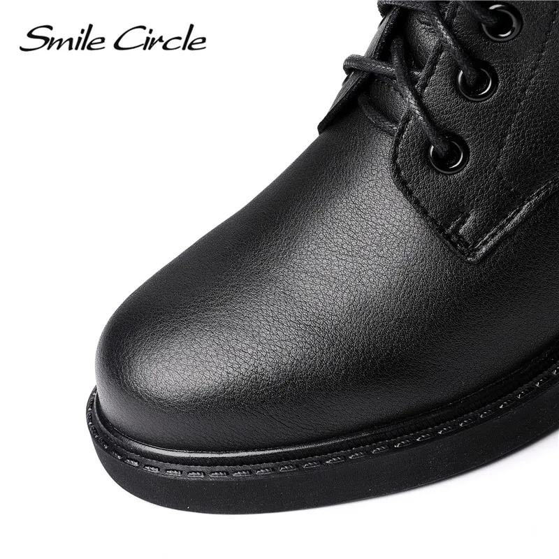 Женские сапоги до бедра Smile Circle черные длинные на молнии сбоку теплая зимняя