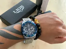 LIGE-reloj analógico de acero inoxidable para hombre, nuevo accesorio de pulsera de cuarzo resistente al agua con cronógrafo, complemento Masculino deportivo de marca de lujo con esfera luminosa