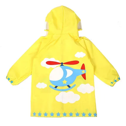Модное непромокаемое пальто для малышей; непромокаемый костюм для детей; дождевик для учеников начальной школы; пончо; рюкзак; дождевик для детей - Цвет: Цвет: желтый