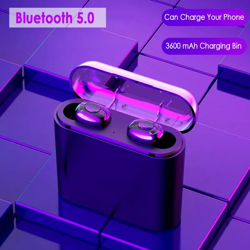 Новые наушники Bluetooth 5,0 зарядное устройство Мини спортивная Гарнитура TWS гарнитура Супер долгий режим ожидания