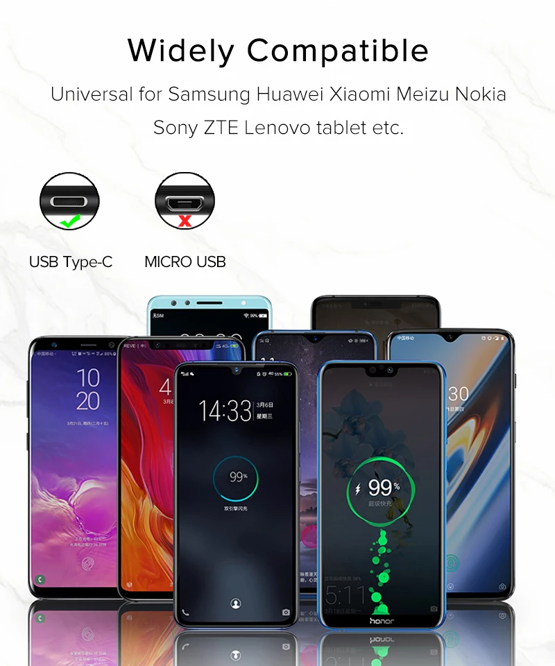 EECPT usb type C кабель провод для быстрого заряда type-C Quick Charge USB C кабель для samsung S9 Xiaomi Redmi Note 7 huawei Oneplus 6T