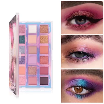 

Luxury 18 Colors Shimmer Matte Eyeshadow Palette Makeup Natural Colorful Pigmented Eye Shadow Powder Long Lasting Eyeshadow
