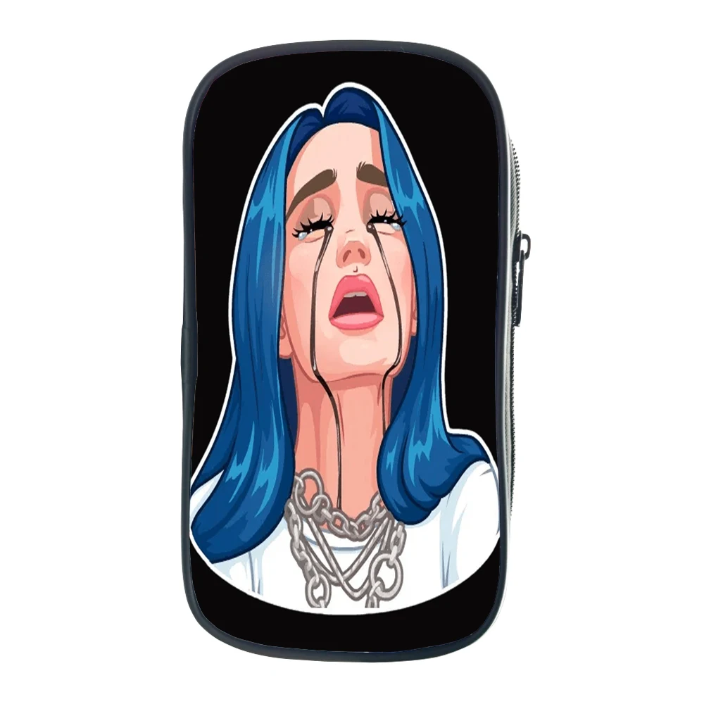 Высококачественный чехол-карандаш Billie Eilish для студентов, сумка для ручек для мальчиков и девочек, сумка для канцелярских принадлежностей, хипстерский пенал для подростков, детский держатель для карандашей - Цвет: 11