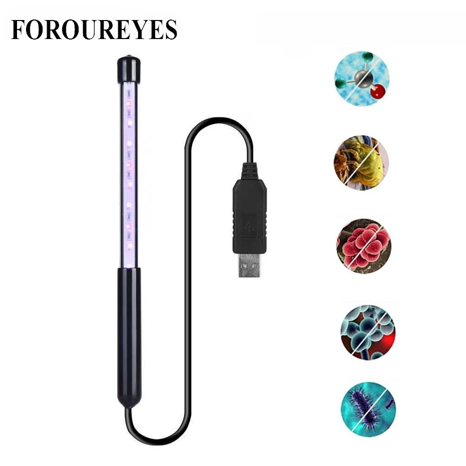 

Portable LED UV Light Sterilizer Ultraviolet Lamp Light USB UVC Bactericidal Lamp Handheld Disinfection Germicidal For Home