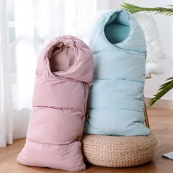 

Autumn Winter Thick Warm Baby Sleeping Bag Sleepsack For Stroller Soft Sleeping Bag for Baby Infant Winter Windproof Foot Cover
