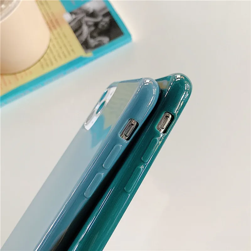 Lovebay глянцевый чехол для телефона для iPhone 11 Pro X XR Xs Max нежный сплошной карамельный цвет мягкий ТПУ задняя крышка для iPhone 6 6s 7 8 Plus