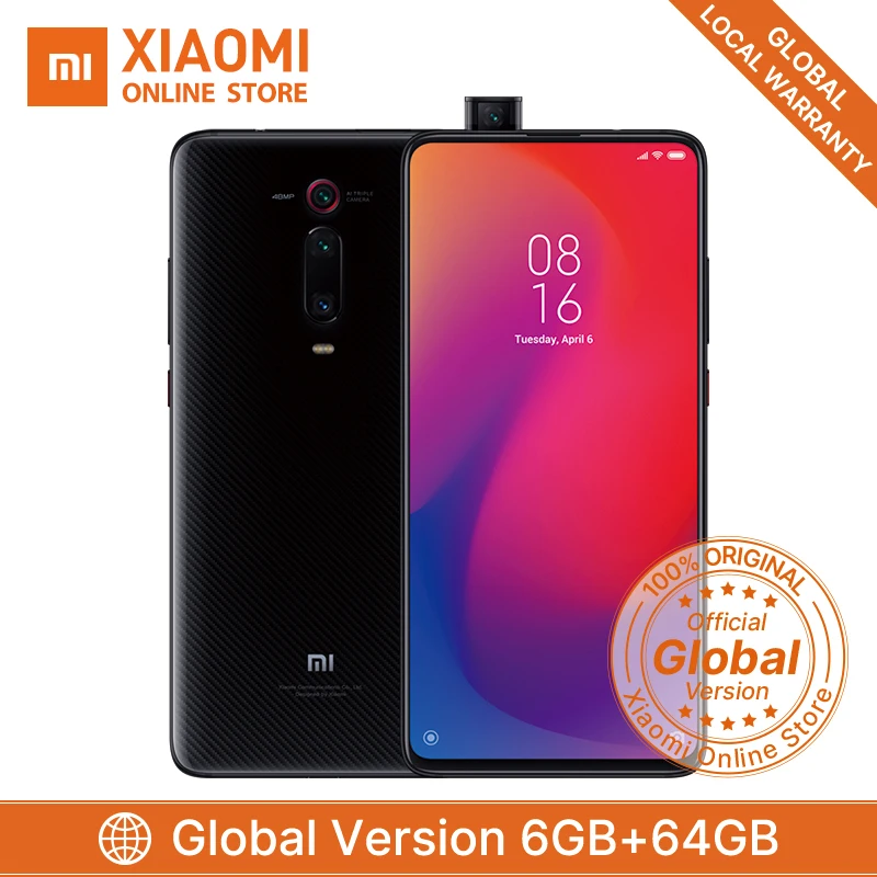 Глобальная версия Xiaomi Mi 9t Pro Snapdragon 855 6GB 64GB смартфон 48MP AI задняя Тройная камера всплывающая фронтальная камера 4000 mAh QC4.0