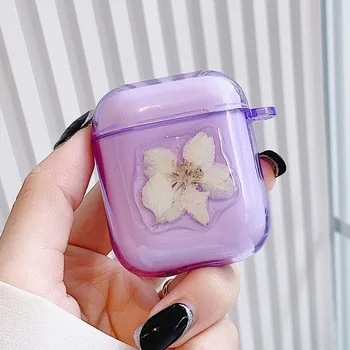

Real Dried Flowers Soft Cover For Apple AirPods 1 2 3 Pro Cases Clear TPU Wireless Earphone Cover for AirPod Air Pods Fundas