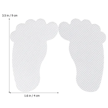 

16pcs In 1 Suit Feet Pattern Self-Adhesive Slip Prevention Patch Bathroom Anti-Slip Mat For Shower Home Bath(Transparent)