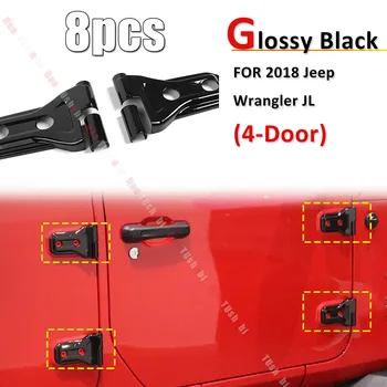 

8PCS Black Body Side Door Hinge Trim Cover For Jeep For Wrangler JL 4-Door Accessories 2018