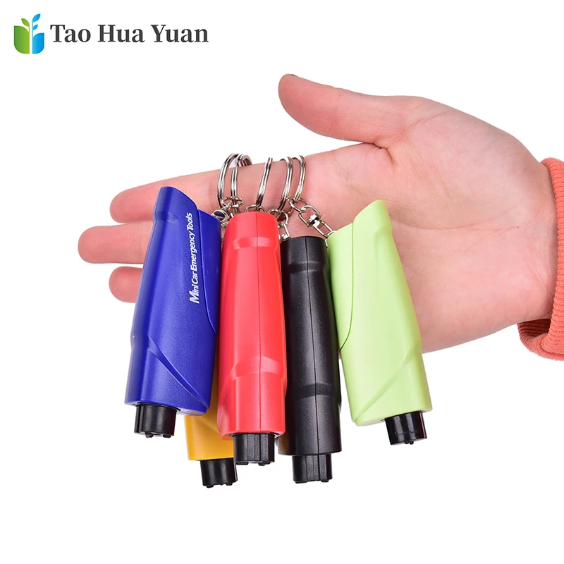 Safety Hammer Keychain Safety Hammer Car Hanging Accessories Key Chain Knife Life Saving Seat Belt Cutter Break Window Glass
