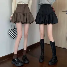

Aesthetic short skirt womene solid color puff skirt 2022 spring summer new Korean fashion temperament high waist A-line skirt