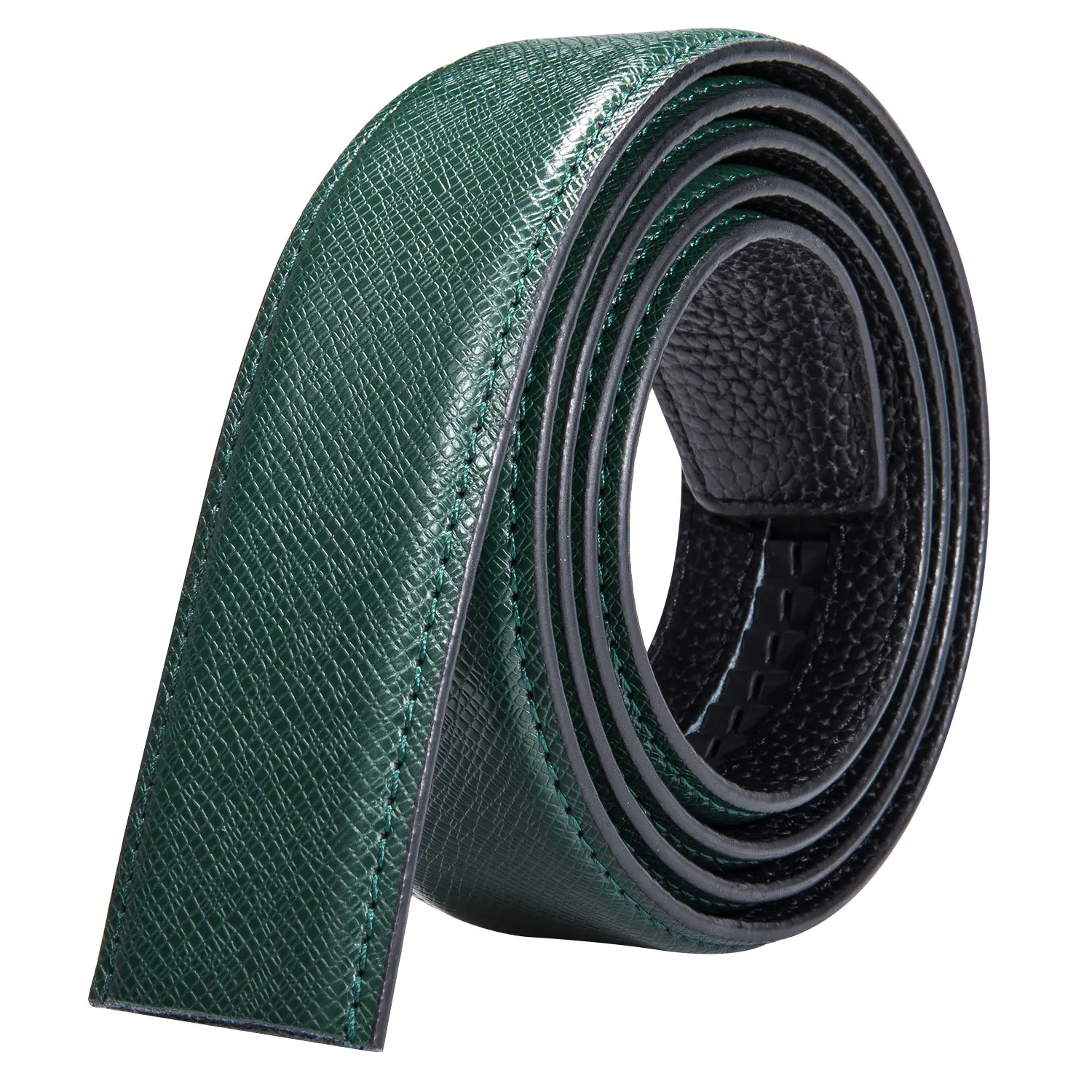 No buckle Belt for Men Black Genuine Leather Belt without Buckles Holeless Waist Strap Brown Crocodile Waistband Barry.Wang