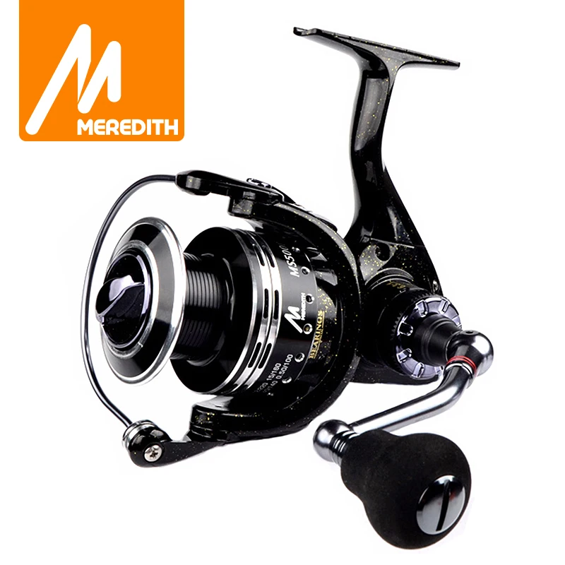 

Meredith 6BB+1RB Drag Spinning Reel with Larger Spool 8-12KG Max Drag Sea Boat Spinning Fishing Reel