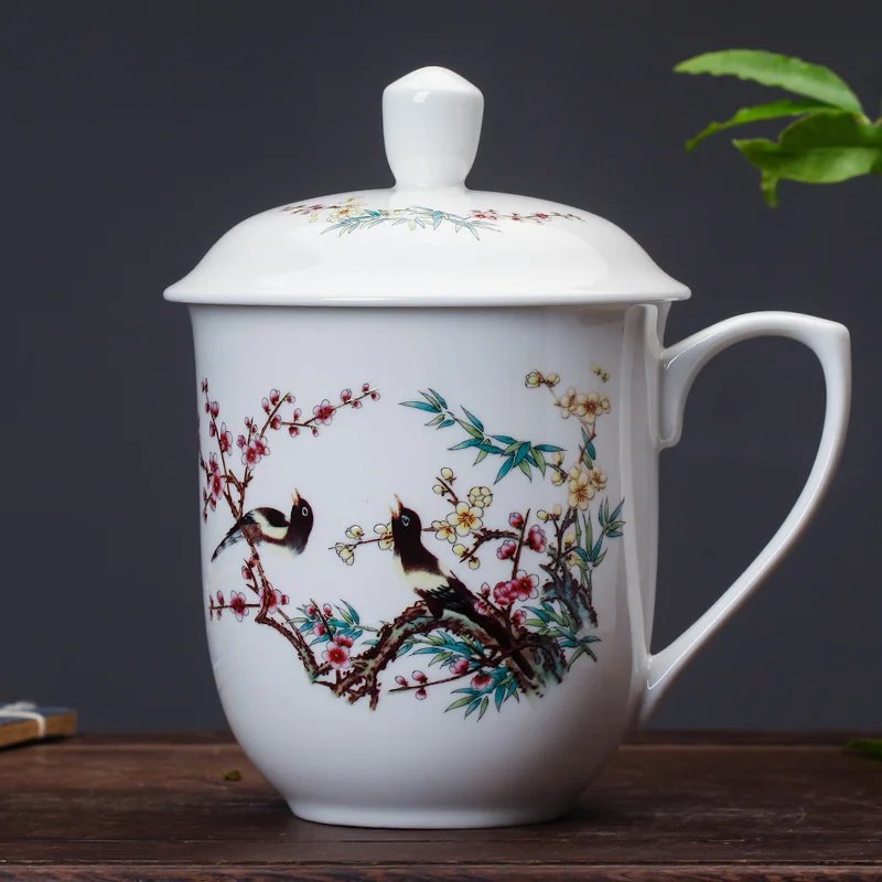 Jingdezhen чайная кружка 900 мл керамические кофейные кружки большой объем для воды чашки чая чашки Посуда для напитков чайный набор кунг-фу контейнер Декор - Цвет: J Style