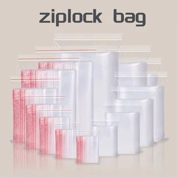 

Sachet zip Ziplock Bag Clear Food Storage Package Zip Lock Small Jewelry Packing Reclosable Vacuum Thick Fresh bag Transparent