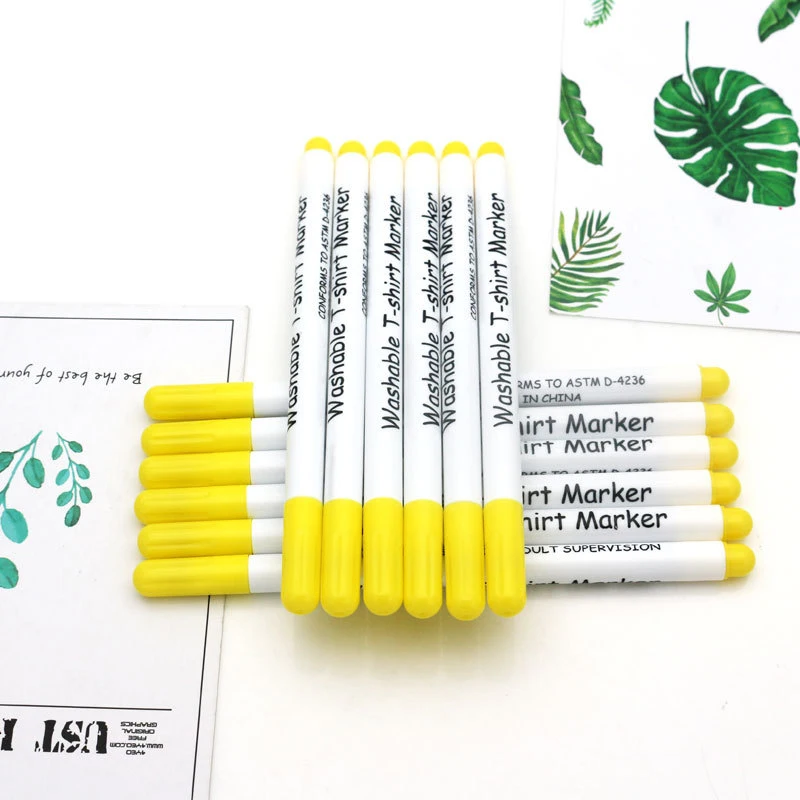 3/6PCS White Water Soluble Marker Pen Fabric Marking 6Water Erasable Marking  Pen for Leather Marking Clothing Graffiti DIY