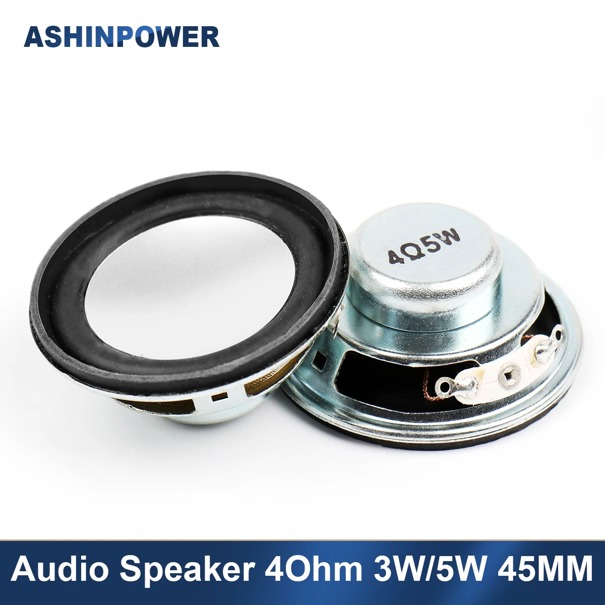 Ashinpower 2Pcs Audio Speaker 4Ohm 3W5W 45MM HiFi Full Range Portable Multimedia Waterproof For Bluetooth-Audio Loudspeaker DIY |
