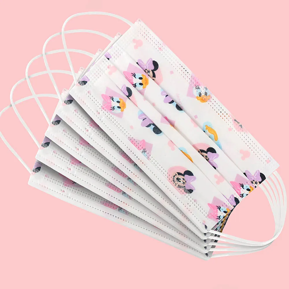 10/20/30/40/50/100Pcs Disney Anime Face Masks Disposable Mascarillas Ninos Kids Mickey Minnie Cartoon Children Mouth | Аксессуары для