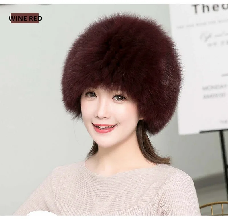 2019 Glaforny шапка из лисьего меха женская зимняя однотонная корейская мода защита ушей Монгольская национальная меховая шапка хлопковые шапки
