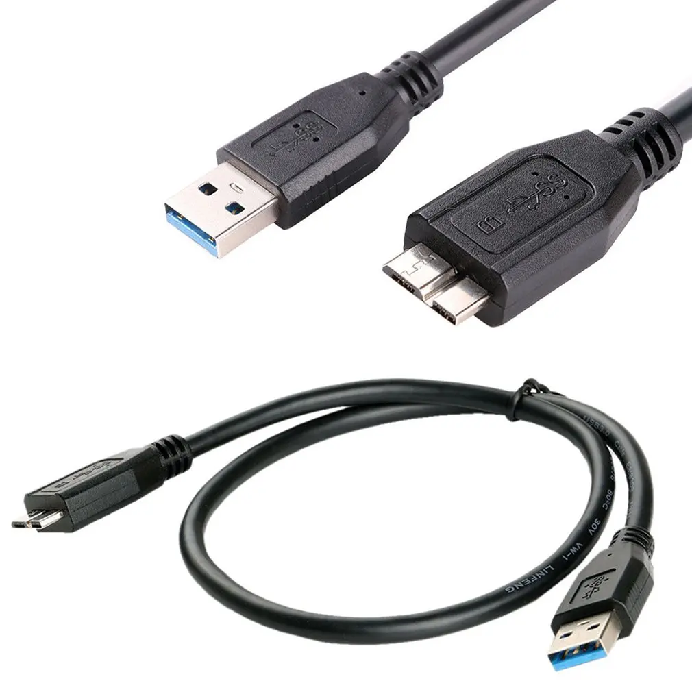 1 шт. высокоскоростной Micro USB3.0 кабель USB3.0 Тип A к Micro B шнур для samsung S5 жесткий диск черный