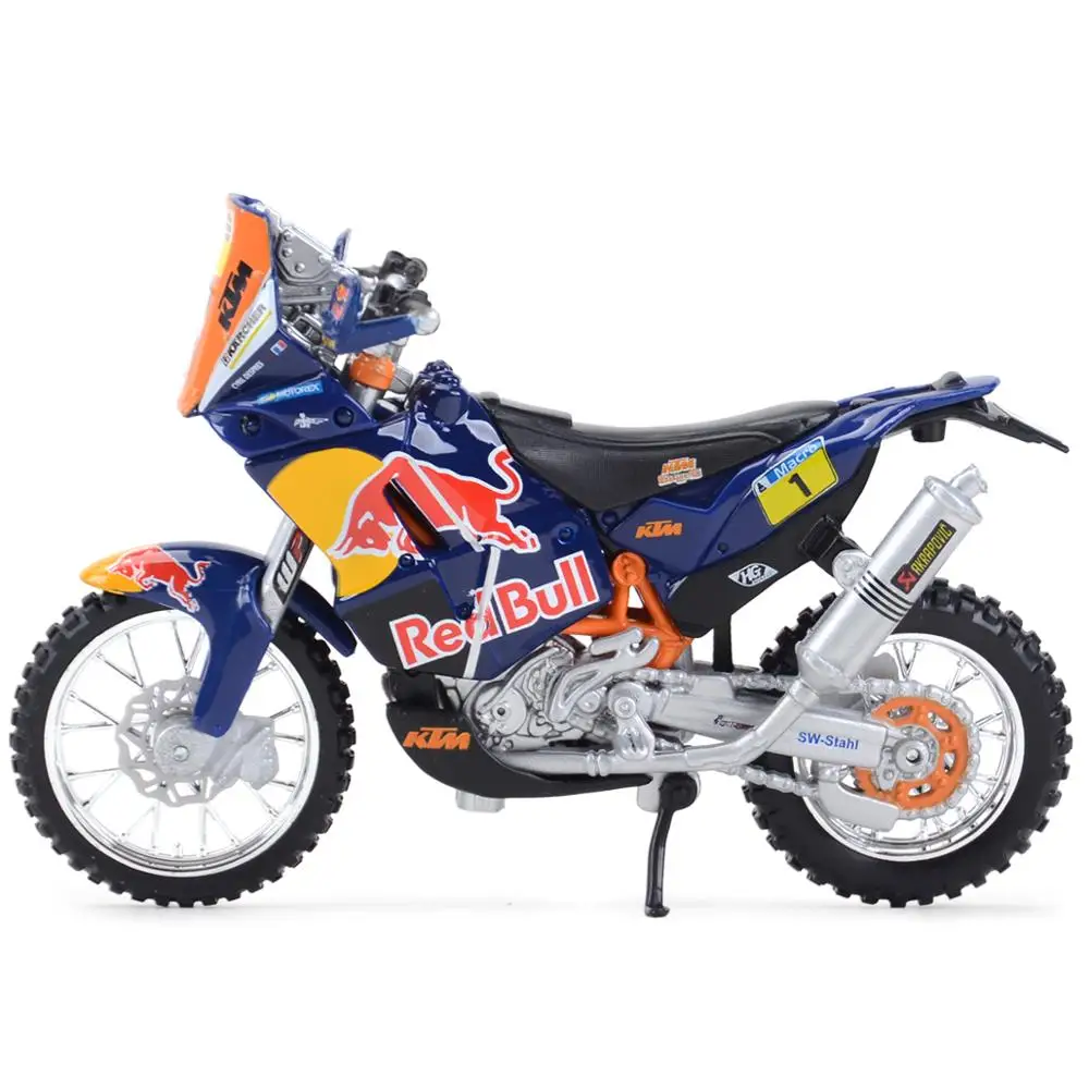 Bburago 1:18 2019 Dakar KTM 450 rajdowe statyczne pojazdy odlew kolekcjonerskie zabawki Model motocykla