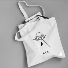 Illustration art Shopping Bag Canvas Handbag Tote Bag Daily Use Text DIY Custom Print Logo Eco Reusable Recycle