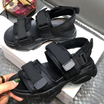 

Women's Beach Slippers 2020 Summer Women Lady Retro Stitching Color Casual Low Beach Open Peep Toe Sandals Shoes Slides
