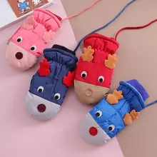 Детские лыжные перчатки с рисунком лося, водонепроницаемые Нескользящие Детские Варежки для От 5 до 9 лет