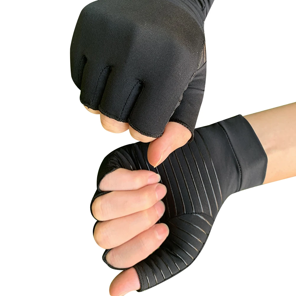 Нескользящие перчатки Для женщин мужчин руки при артрите Медь волокна терапия