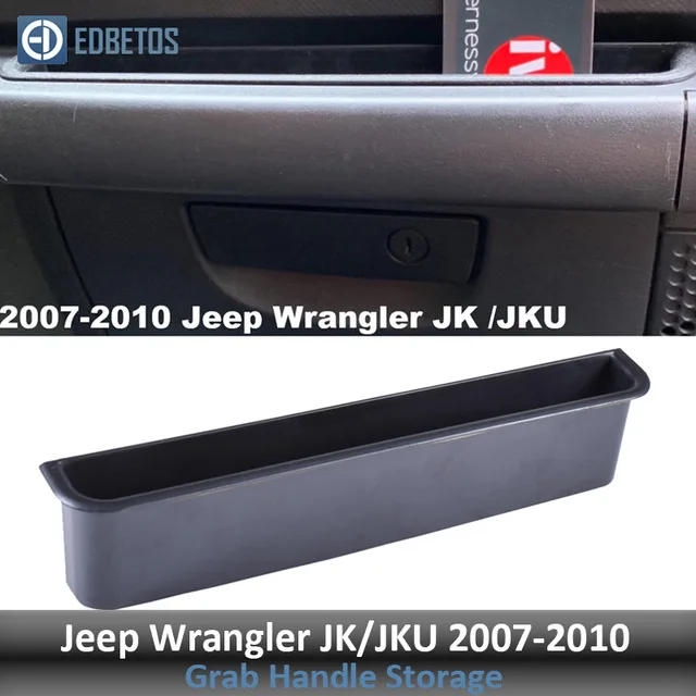 Jeep Wrange аксессуары для Jeep Wrangler JL JK дверной ящик вторичная ручка для хранения Органайзер лоток для укладки - Название цвета: JK JKU 2007-2010