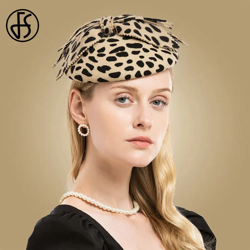 FS Fascinators Leopard Women Pillbox 