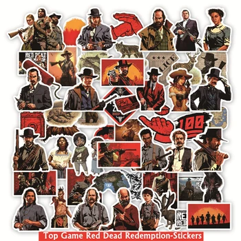 

54 PCS Top Game Red Dead Redemption Stickers Classic Game Sticker for Computer Laptop Skin Notebook Motorcycle Car Vinyl Decals