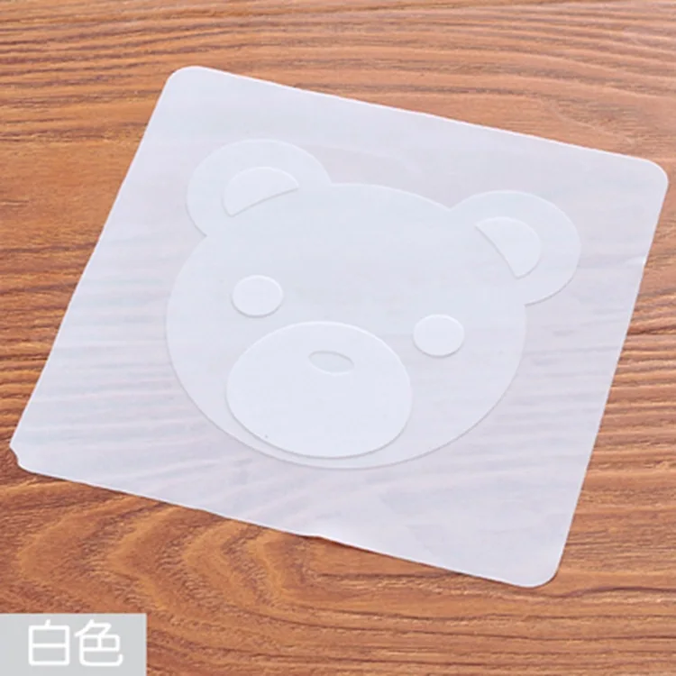 Носки с рисунком медведя из мультика силиконовая полиэтиленовая пленка холодильник микроволновая печь пылезащитный уплотняющая чаша крышка может быть использован повторно - Цвет: White