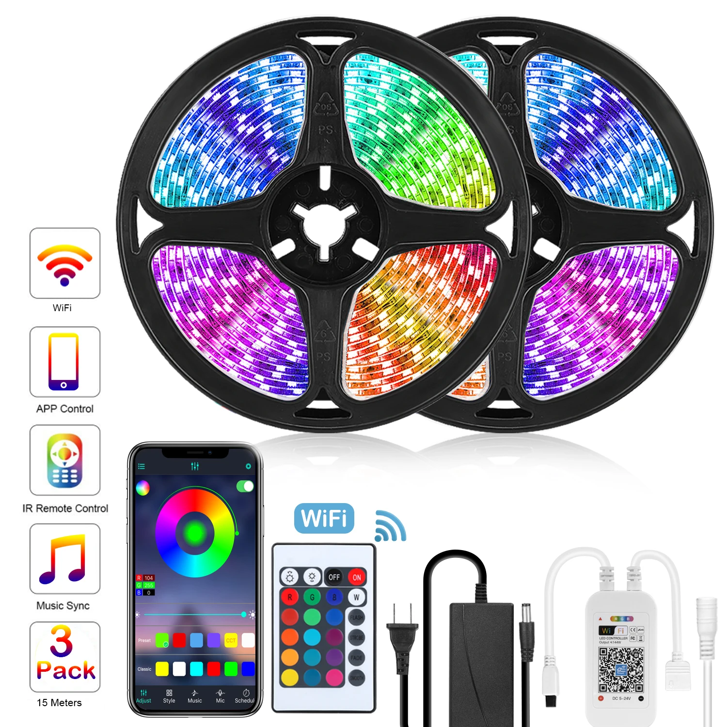Goodland Светодиодная лента 12 В ленточный светодиодный светильник RGB 5050 2835 гибкая