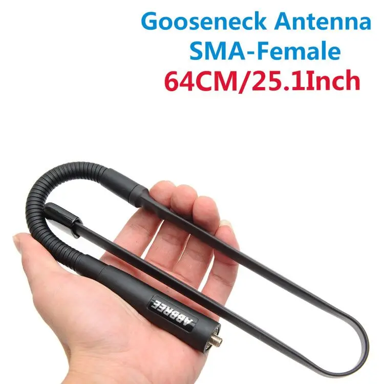 ABBREE AR-152G Gooseneck SMA-Female 144/430MHz VHF UHF Двухдиапазонная тактическая антенна для Baofeng UV-5R UV-82 рация