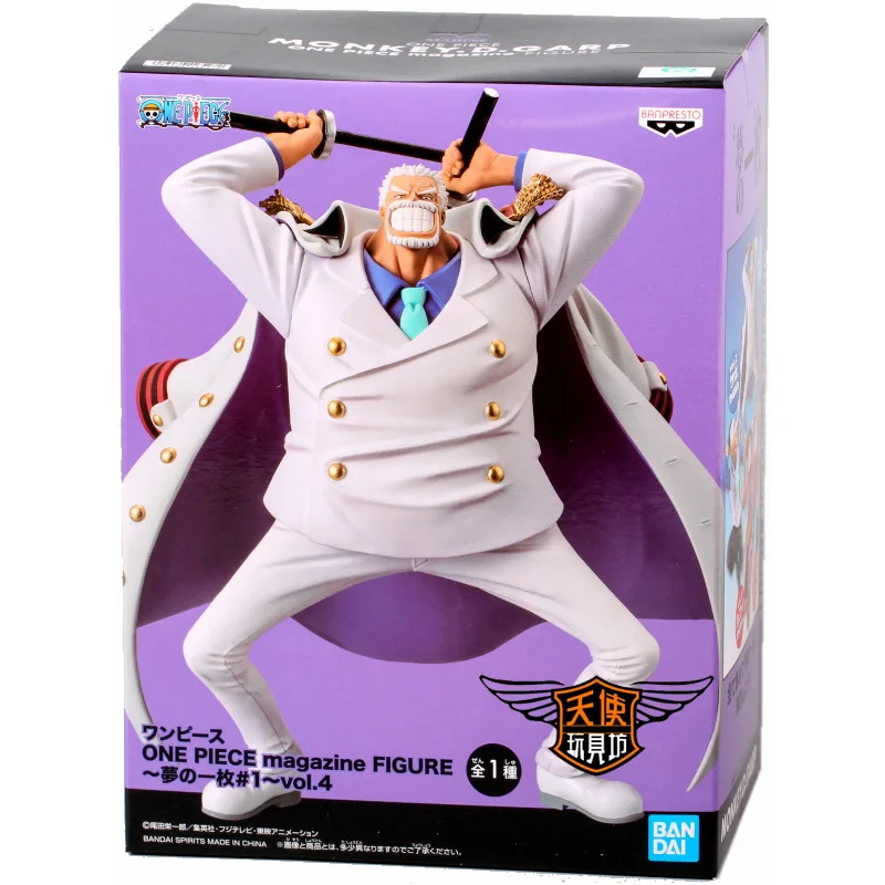 Оригинальный Banpresto одна штука Обезьяна D Garp журнал фигурка морской Гарп ПВХ