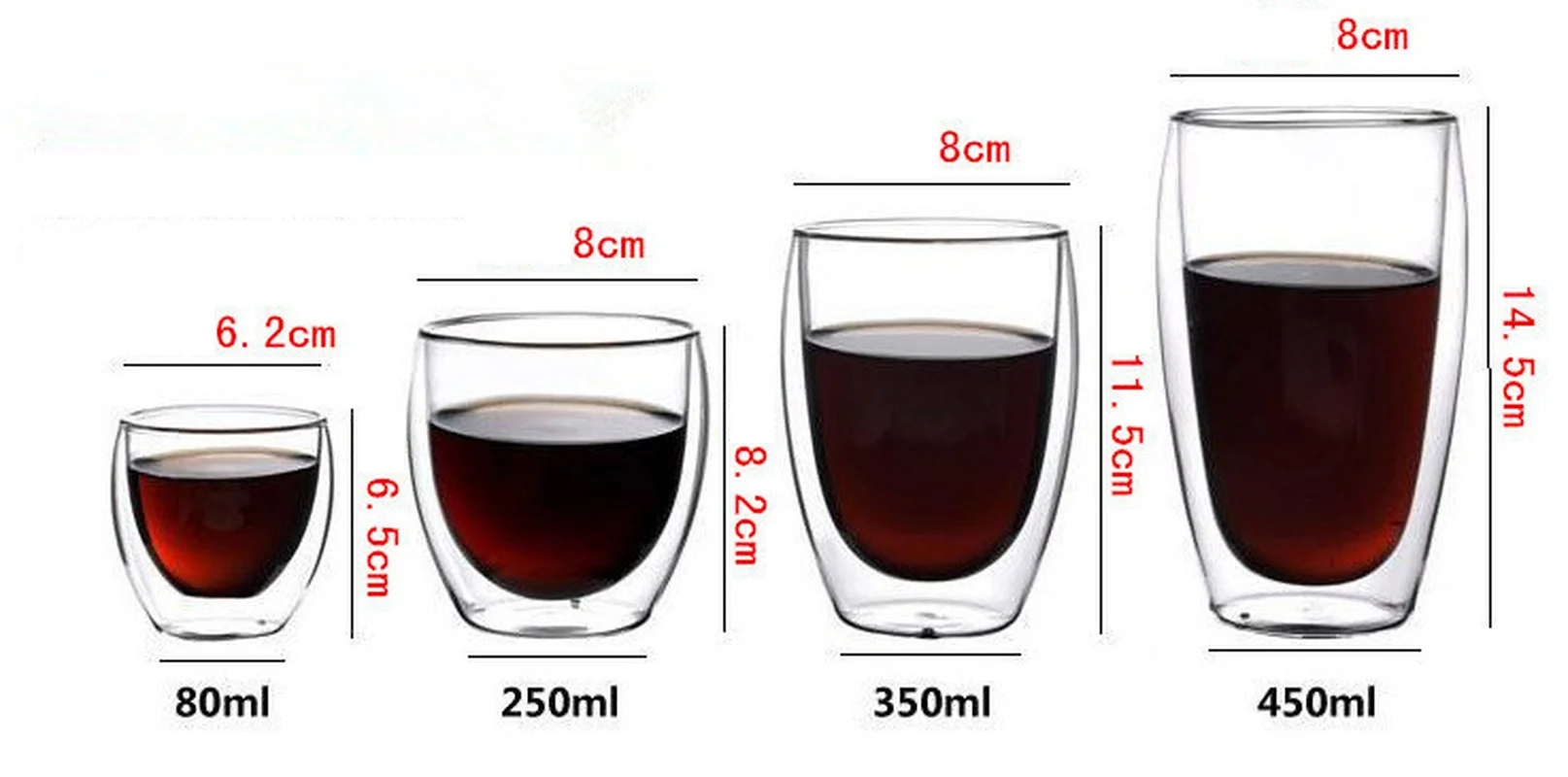 Кофейная чашка стекло двойной изоляции чашки питьевой с термоизоляцией, двойной настенный стеклянный творческая чашка для чая пивная кружка виски стеклянные чашки