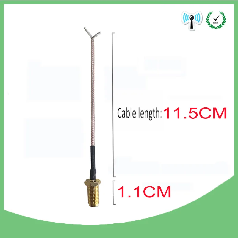 Eoth 20pcs RG316 Coaxial Cable SMA Female Socket PCB Solder Pigtail Jack plug Wire Connector for WIFI Wireless Router GPS GPRS