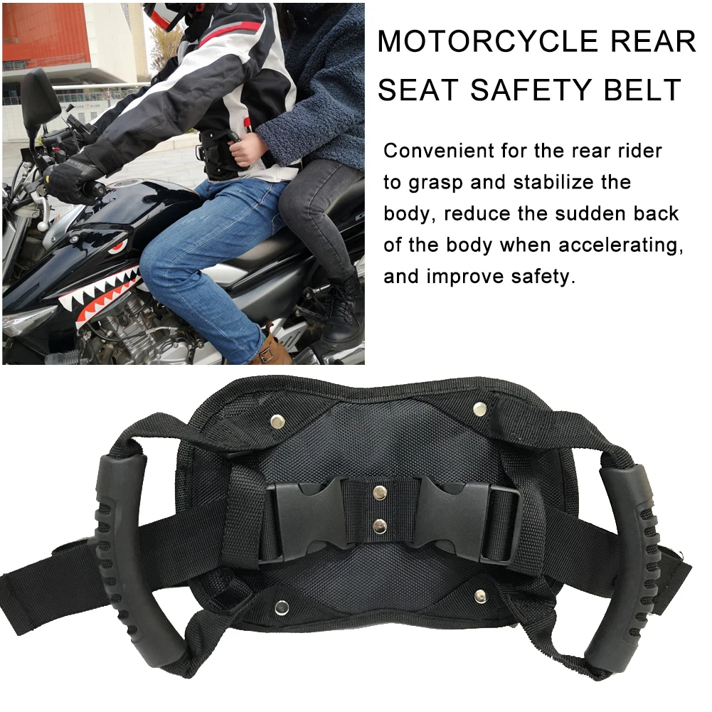 Universal Motorcycle Scooters Safety Belt Rear Seat Passenger Grip Grab Handle Non-slip Strap With For Children |