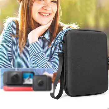 

Action Camera Bag Carrying Dustproof Waterproof Protective Case Travel Collection Black Hard Shell For Insta360 One R