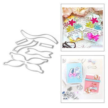 

2020 New Hot DIY Banner Butterfly Bow Mould Embossing Background Metal Cutting Dies and For Scrapbooking Foil Crafts No Stamps