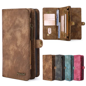 

Wallet Leather Phone Case For Samsung Galaxy Note20 M21 S8 S9 S10 S20 A20E A40 A50 A51 A70 A71 Buckle flip adsorption handbag